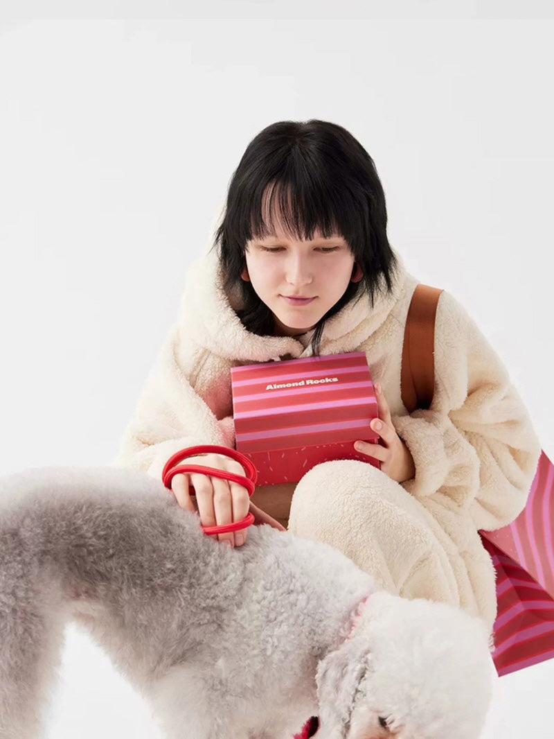Creamy White Shearling Fleece Pajama