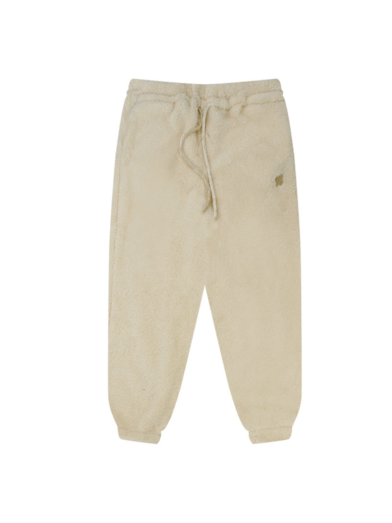 Creamy White Shearling Fleece Pajama