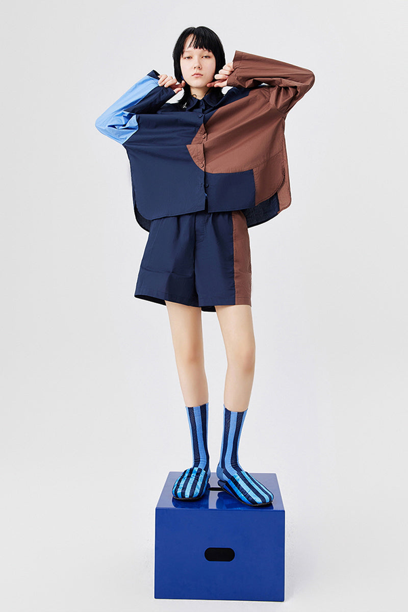 Navy Crayon Block Pajama