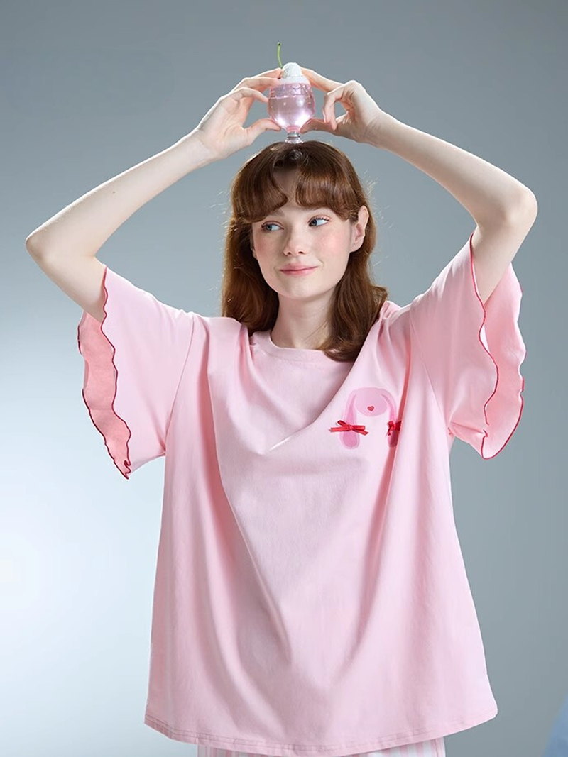 Pink Peony Stripe Pajama