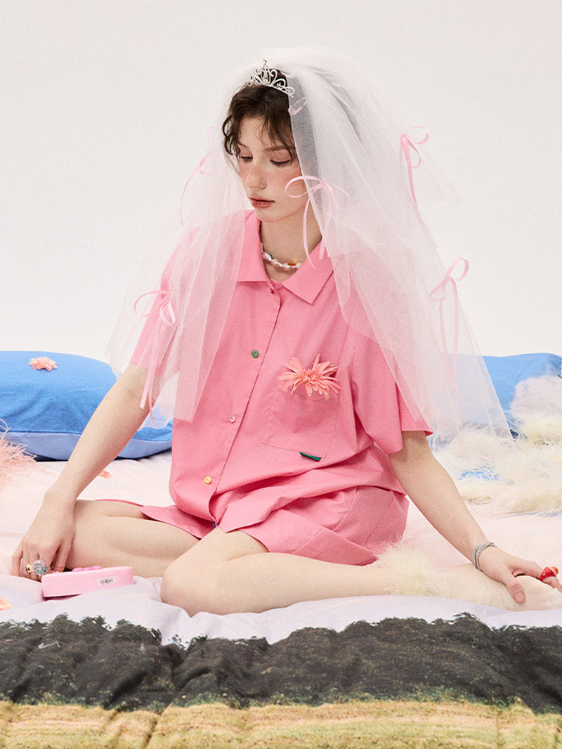 Pink Button Pop Pajama