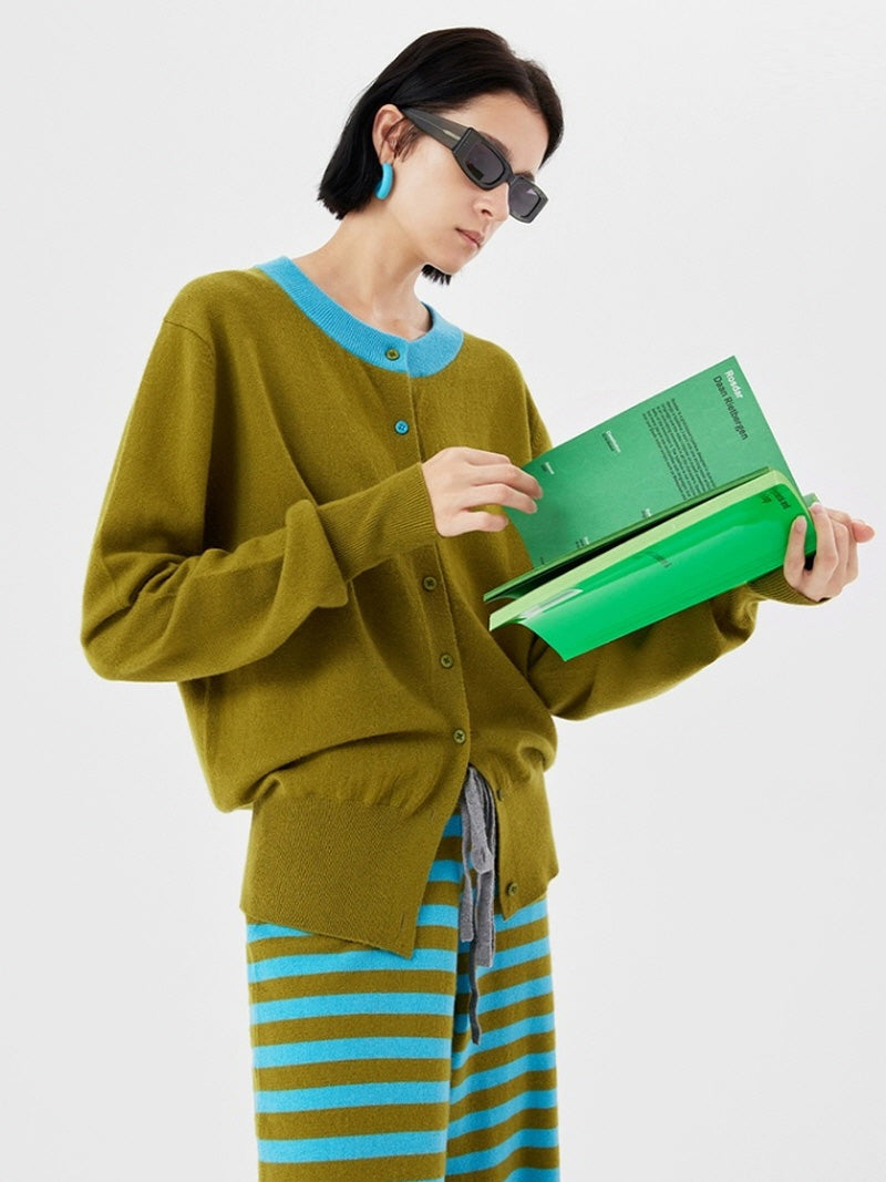 Olive Cashmere-Blend Luxe Pajama