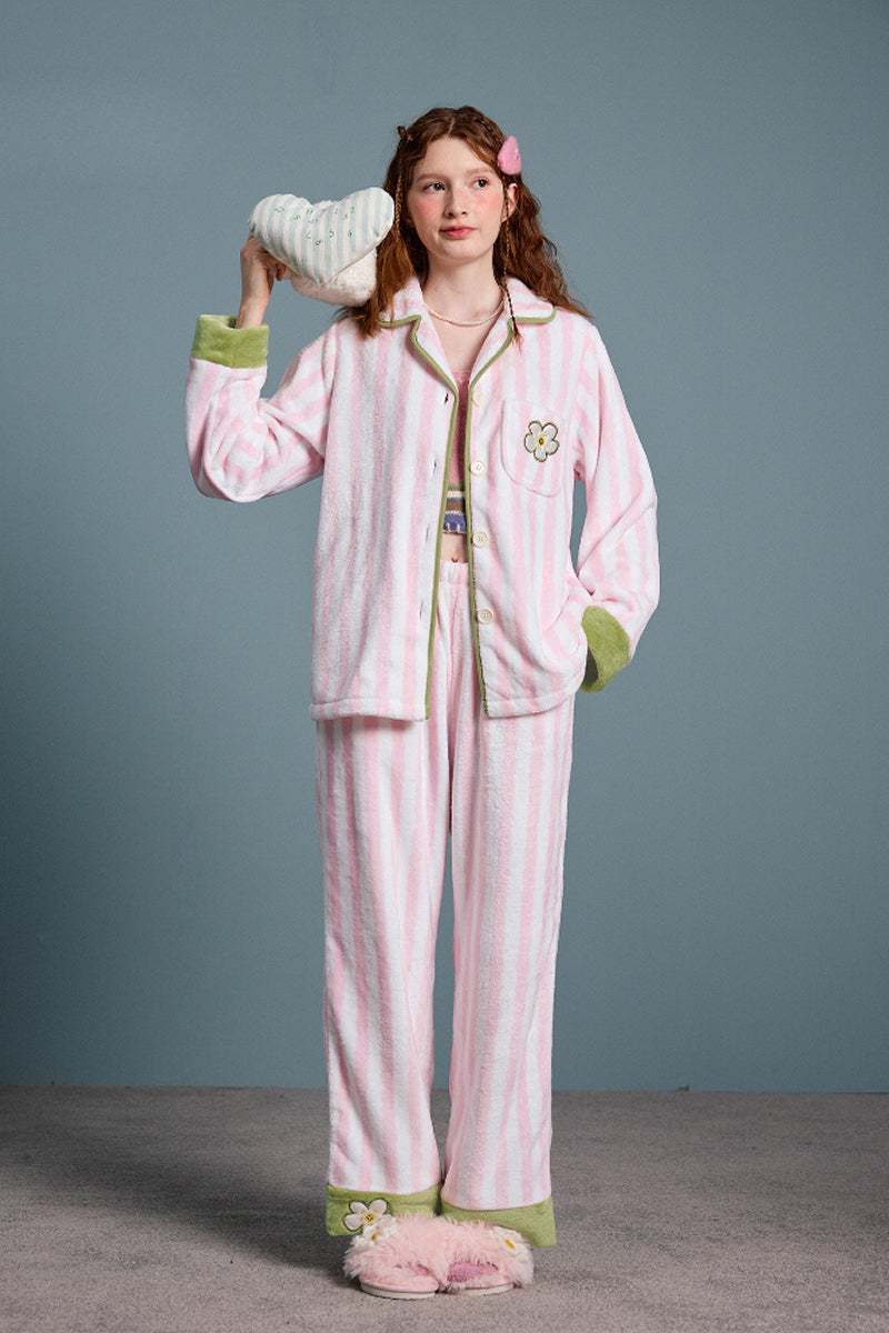 Daisy Mint Stripe Pajama