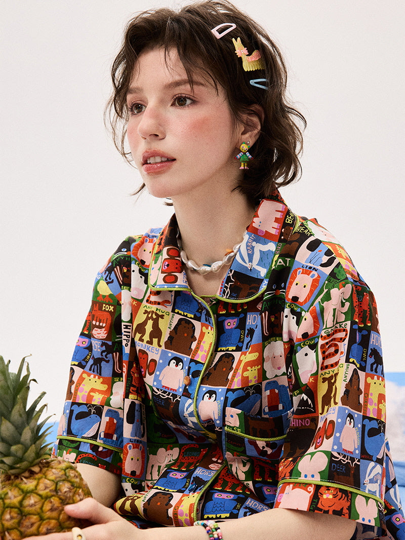 Color Block Character Pajama
