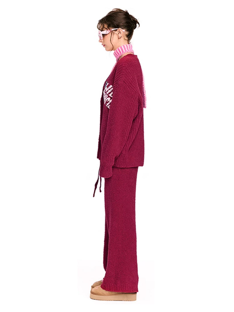 Burgundy Knit Lounge Pajama