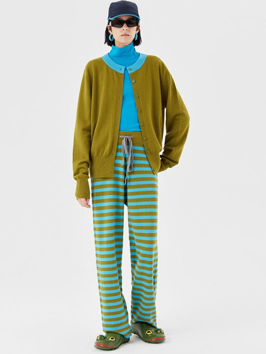 Olive Cashmere-Blend Luxe Pajama
