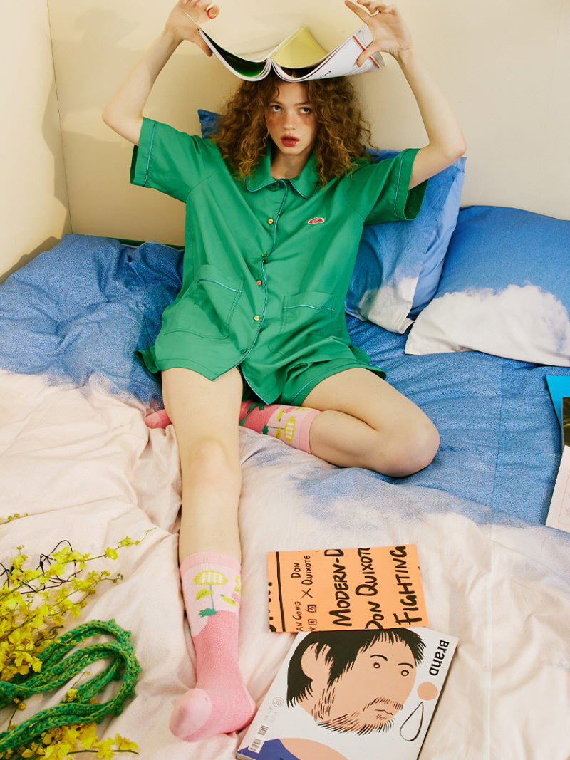 Emerald Short Button-Up Pajama