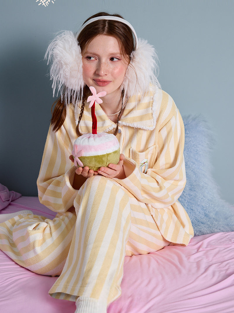 Lemon Cream Stripe Pajama