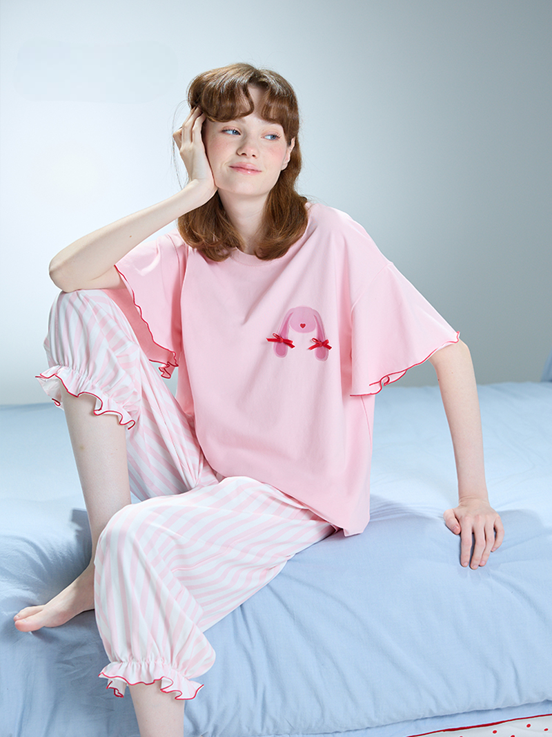 Pink Peony Stripe Pajama