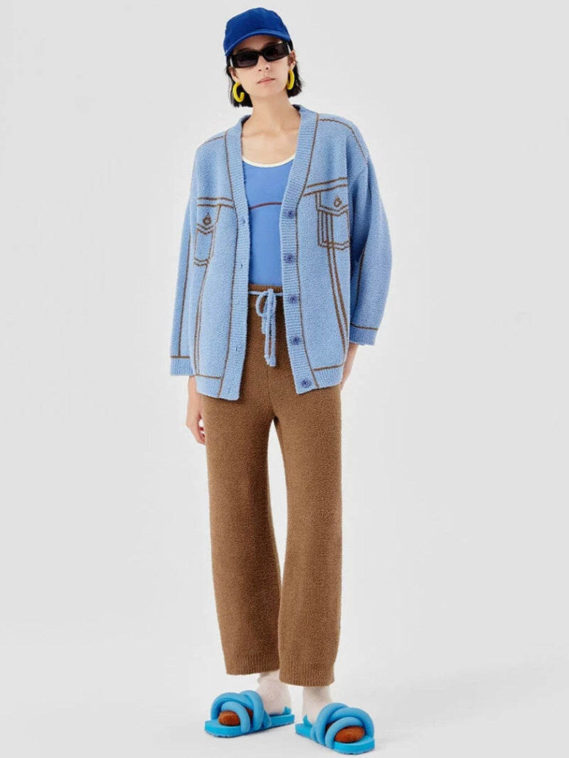Light Blue Pocket Graphic Pajama