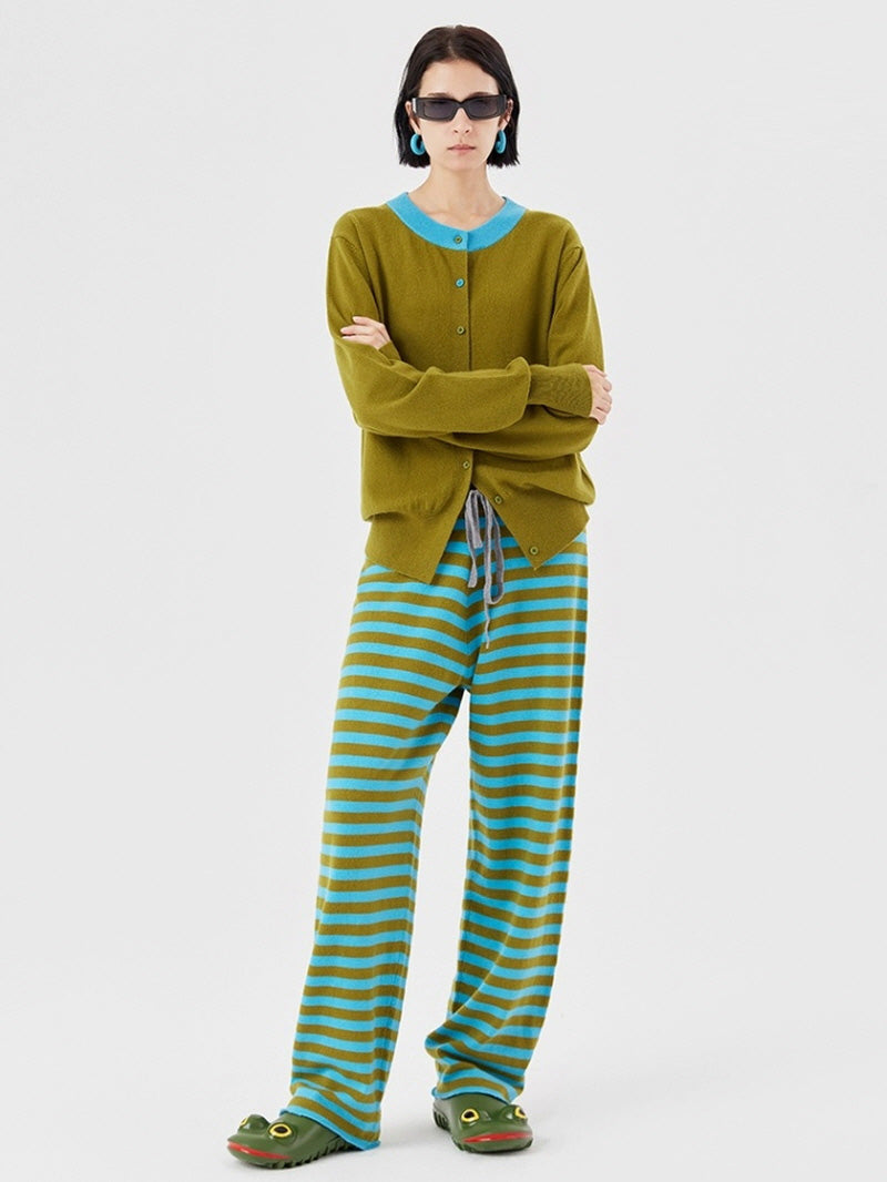 Olive Cashmere-Blend Luxe Pajama