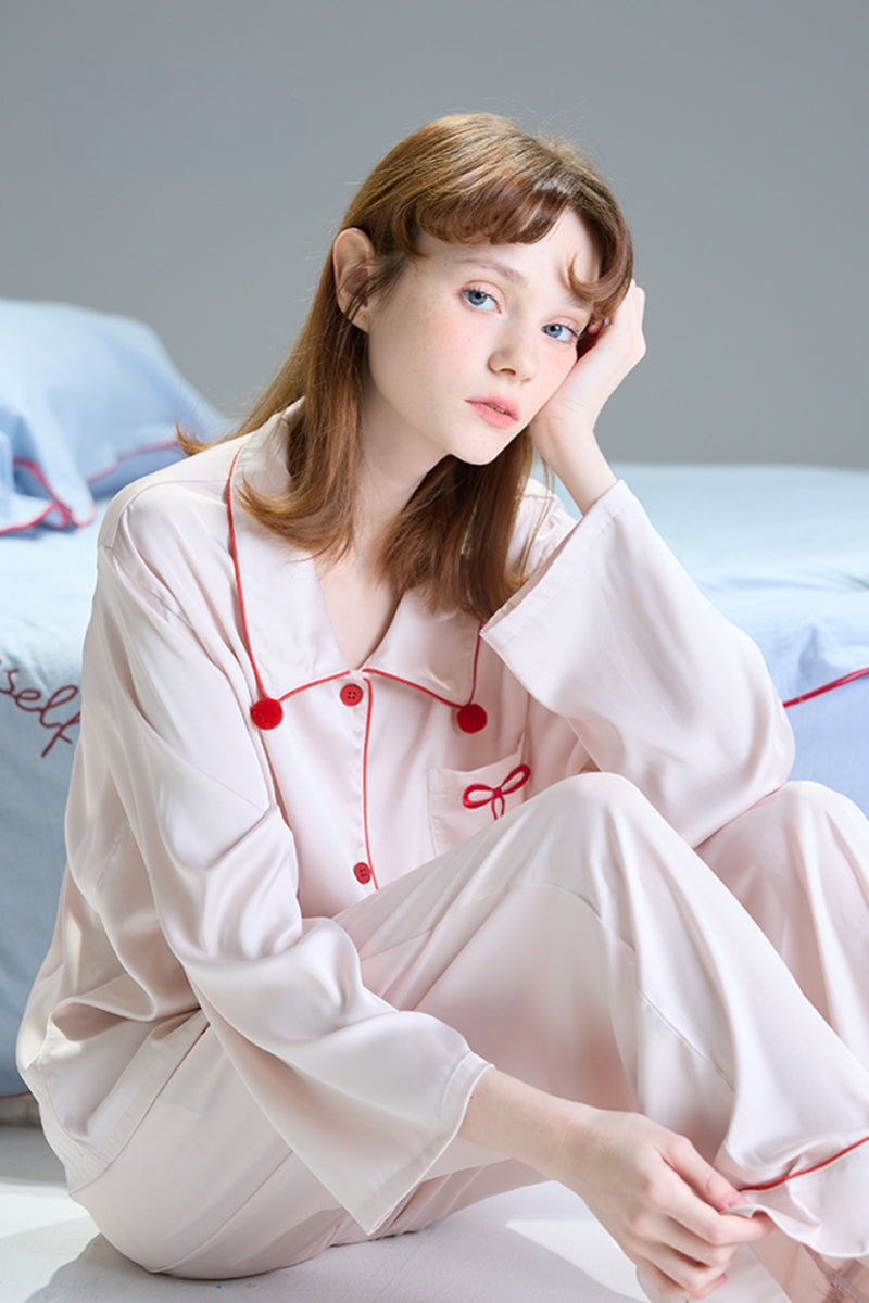 Cherry Milk Satin Pajama