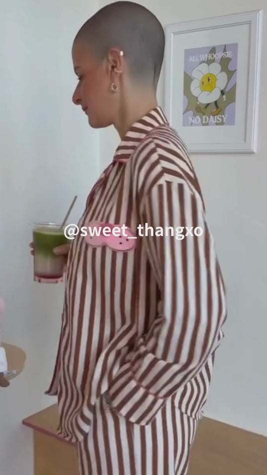 Choco Latte Stripe Pajama